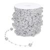 1 Roll Prl Bds Chain Artificial Prl Strand Trim String for Flower Wrth Wedding Bouquet Party Decoration