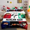 Multiple Sizes Cartoon Ninja Game Printed Bedding Set 1 Duvet Cover 2 Pillowcases Boys Girls Children Luxury Gifts