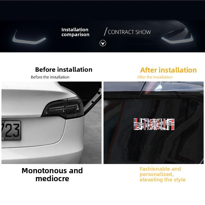 Autosticker Hot 2025 Voor Tesla Model 3 Y Juniper Highland S X High Performance Accessoires Metalen Letter Gereedschap Auto Modificatie A