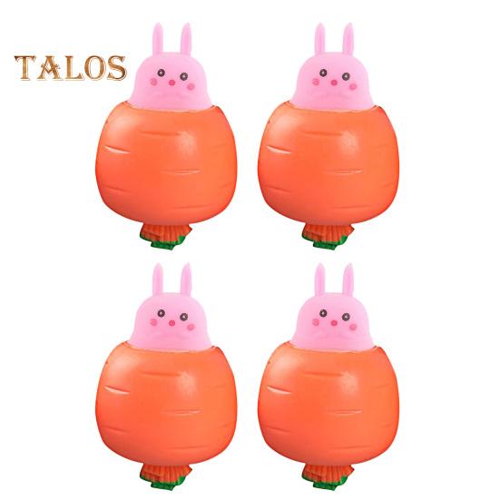 4 szt. Wyskakujący Królik Marchewka Zabawka do Ściskania Uśmierzająca Lęk i Stres Króliczek Rzodkiewka Sensoryczna Zabawka do Ściskania Dzieci Dorośli Warzywo Zwierzę Zabawka Fidget