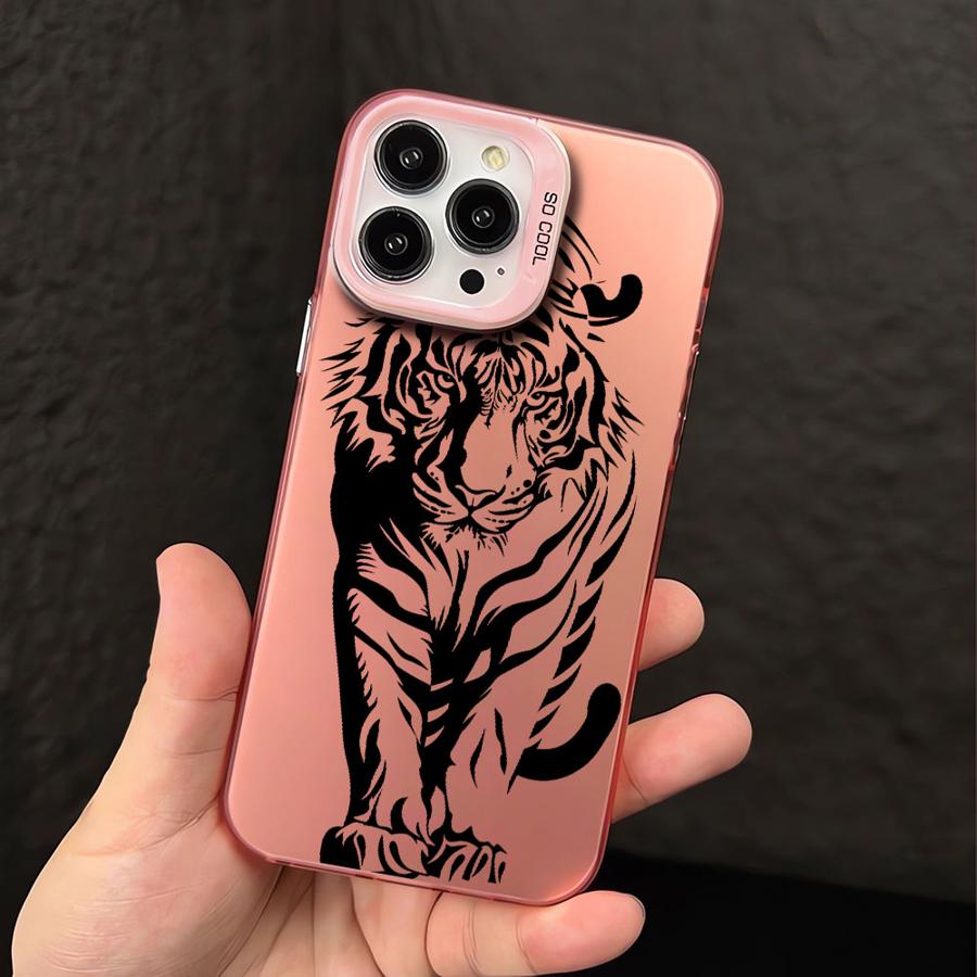 Cover Phone Case for iPhone 12 11 16e 13Pro 16Pro 16 13 15 Plus 14 Pro MAX Strong Tiger