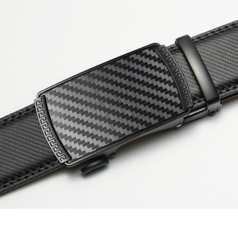 Men's Genuine Leather Automatic Buckle Belt for Business and Casual Wear