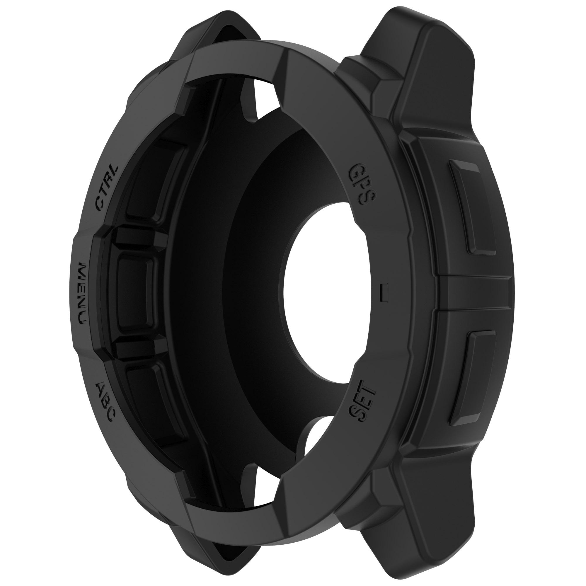 

Силиконовый Чехол Для Garmin instinct 3 40мм 50ММ 45ММ ТПУ Мягкий корпус Умные Часы Резьба Шкала Защитная пленка для экрана Рамка Бампер Корпус For instinct 3 45MM чёрный