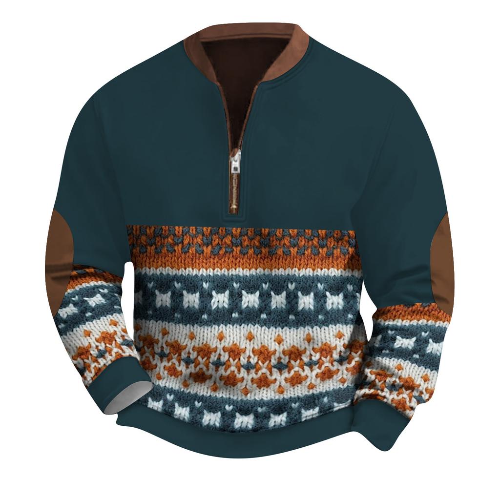 Lässiges Retro-Sweatshirt mit Farbverlauf für Herren