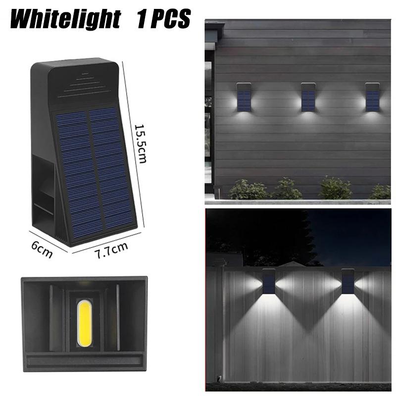 Solar Wall Lights Outdoor Warm/White Solar Powered Lamps Up And Down Adjustable Angle Lighting  Garden Landscape Balcony Patio