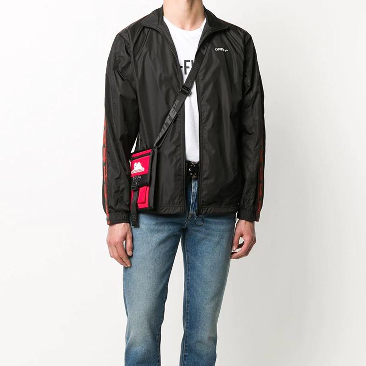 Off-White Bookish Nylon Jacket Black/White Men Outerwear OMEA233E20FAB0011001