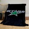 Green Star Logo On Black Background Patterned Blanket, Flannel, Suitable for All Seasons, Home Decor, Warm and Cozy