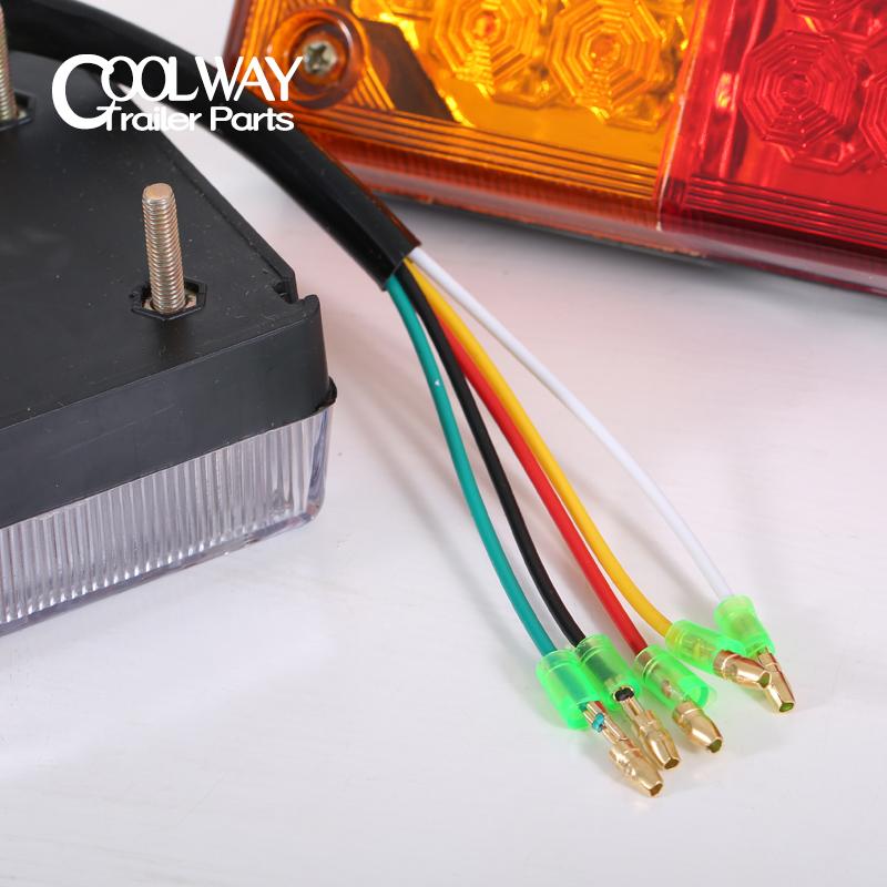 12V Trailer LED Tail Lights Waterproof Lamps Turn Signal Brake Reverse Running Truck RV Camper