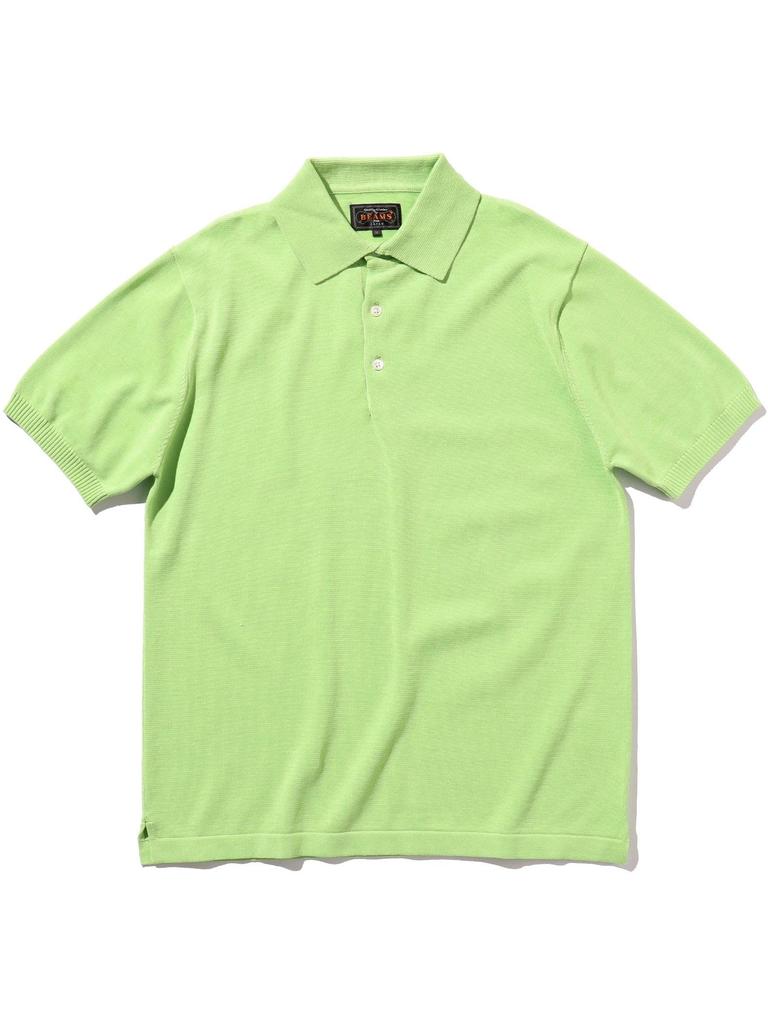 Beams Plus Polo 12 Gauge Size 38020042156 S/S Shirt, Knit, Men's, OFF_WHT, L,
