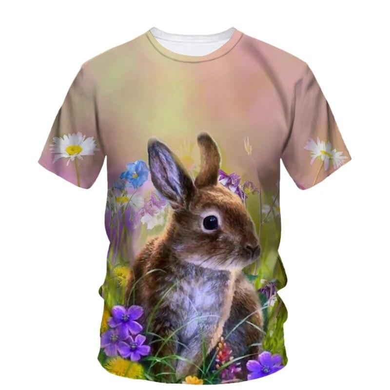Trend Králík Easter Egg Velikonoční bonus Unisex tričko Letní móda Zábava Harajuku Ležérní Originalita Trička s krátkým rukávem s potiskem
