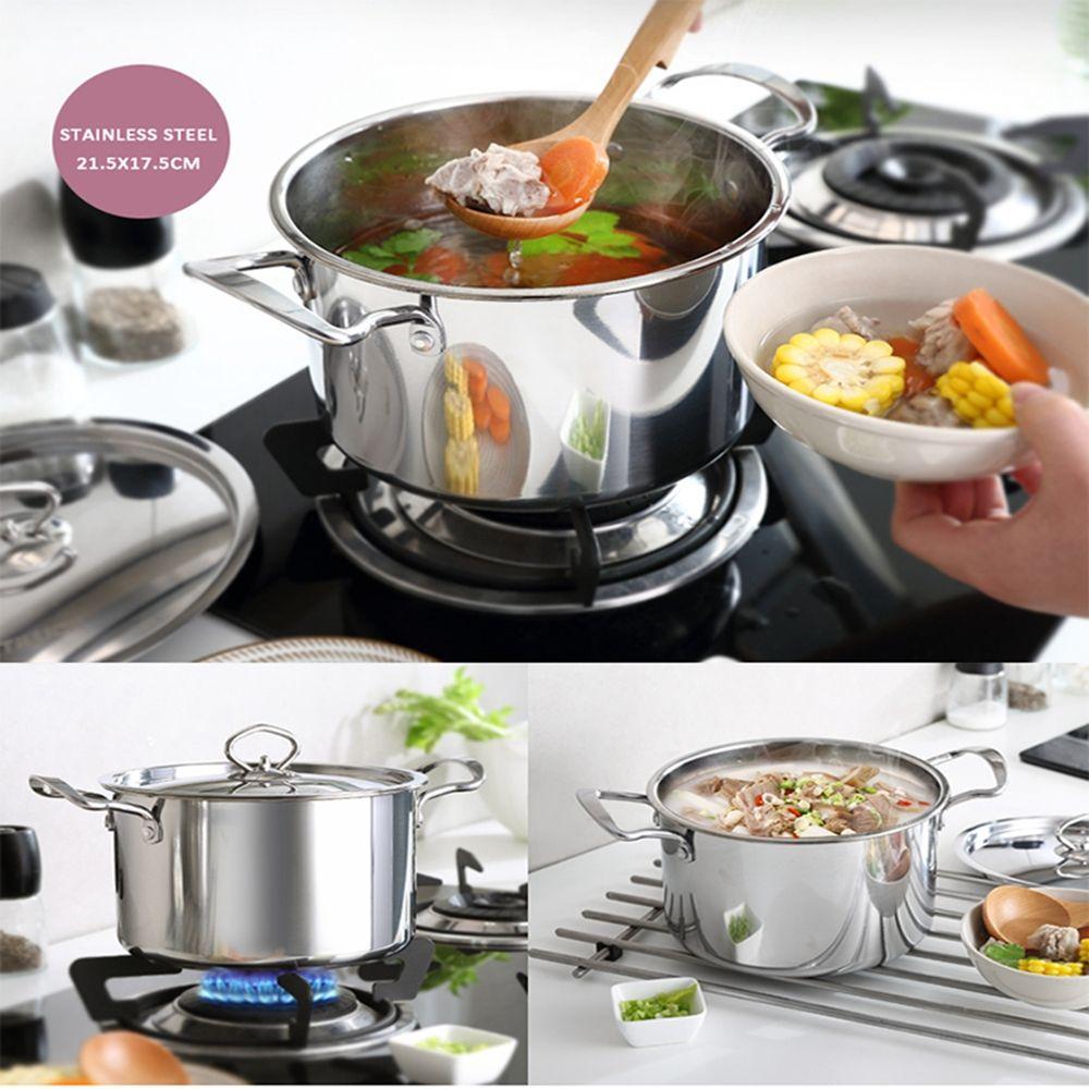 Steel Non-stick with Glass Lid Thickened Pan Boiler Cookware Steamer Pot Pot Milk Pot Soup Pot