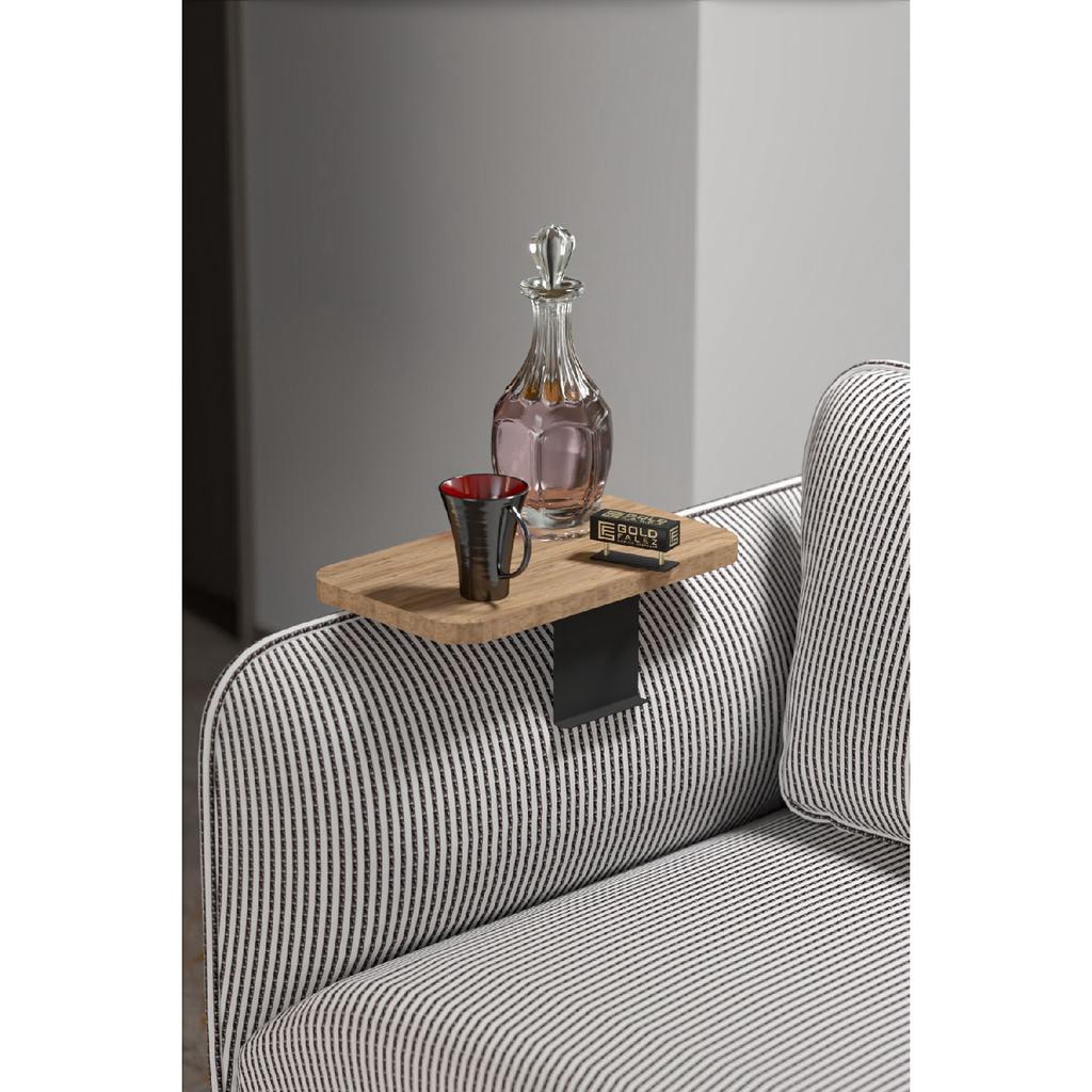 Side Table Adjustable Tray Rectangular Decorative Modern Horizontal Vertical Sofa Table Walnut