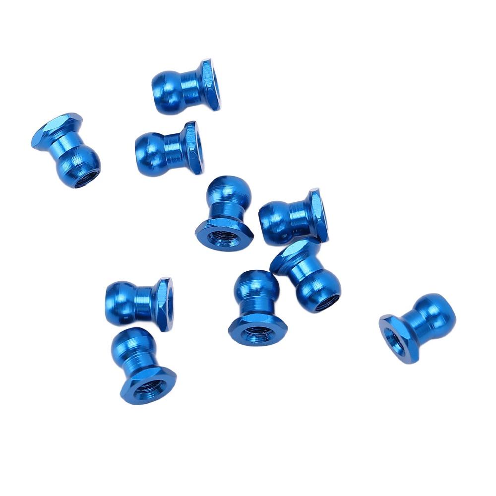 10Pcs Aluminum Alloy Ball Nut Set Ball Head Nut for Tamiya 53640 1/10 RC Car and Buggy For RC Buggy