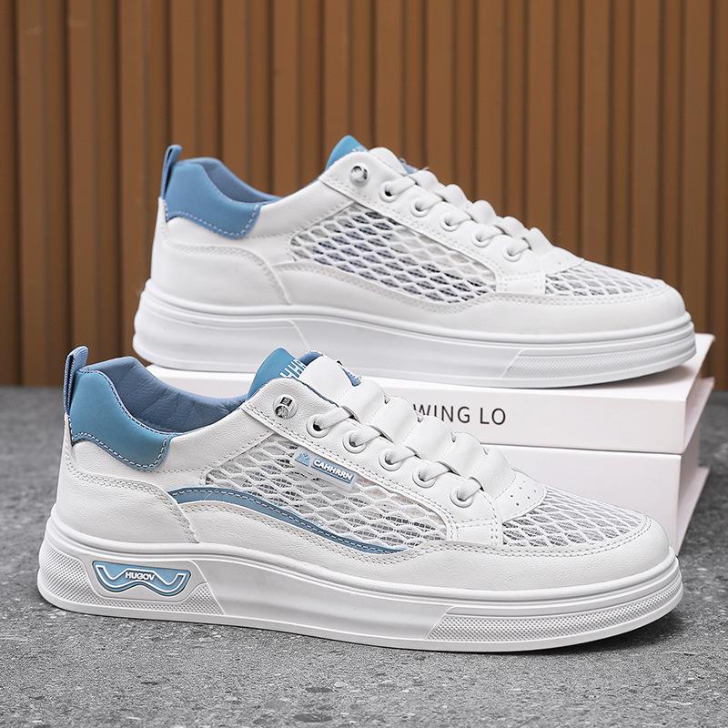 Herrenschuhe 2025 Sommer neue Low-Top Schnür-Freizeitschuhe Herrenmode Trend vielseitige Farbabstimmung Sport-Board-Schuhe