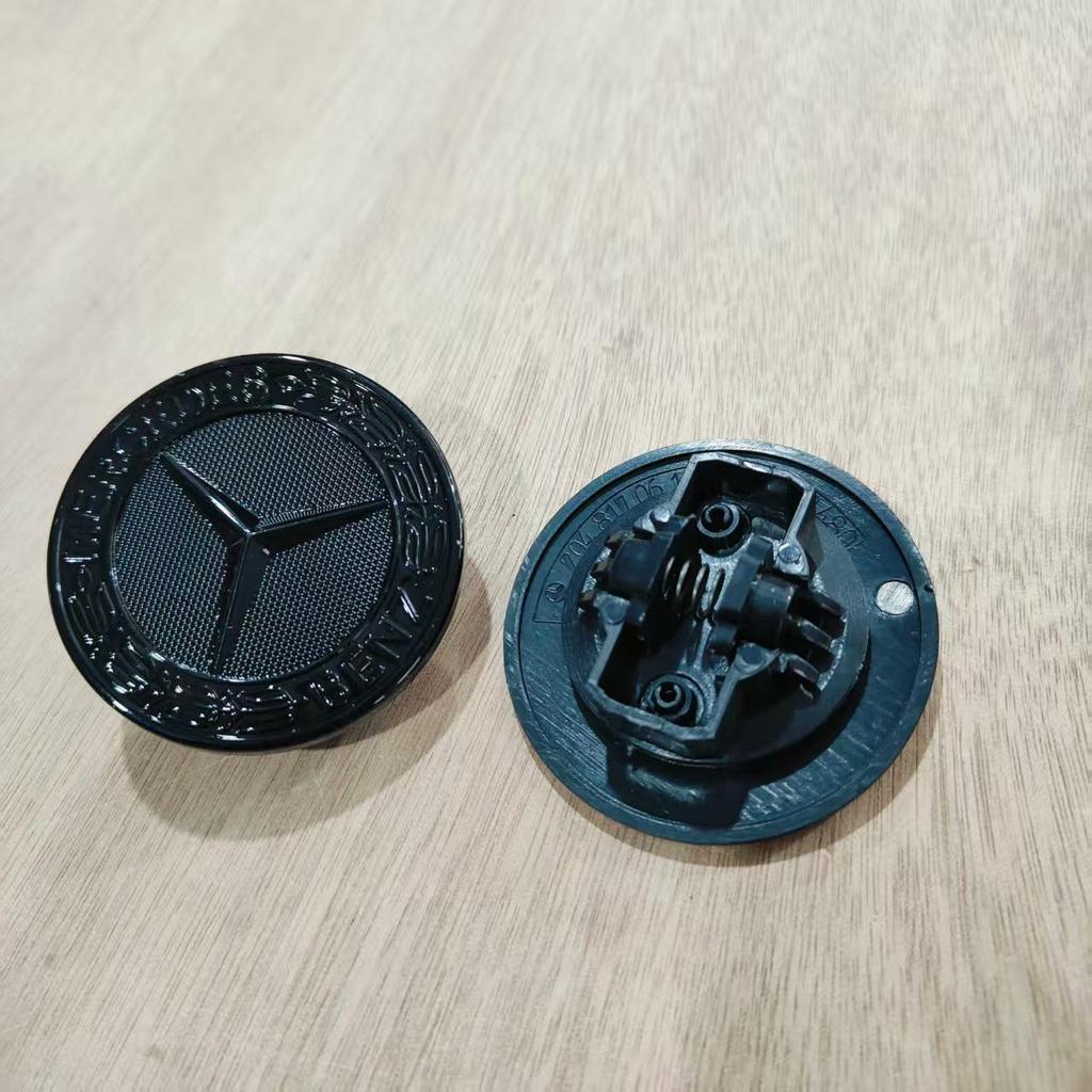 ABCERS Motorhauben-Emblem Dekoration für Mercedes-Benz GLC, GLK, CLA, CLS – Flaches Design mit Feder