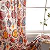 Bohemian Sunflower Jacquard with Tassels Curtain Thick Blackout Curtains for Living Room American Vintage Drape Kitchen Valance