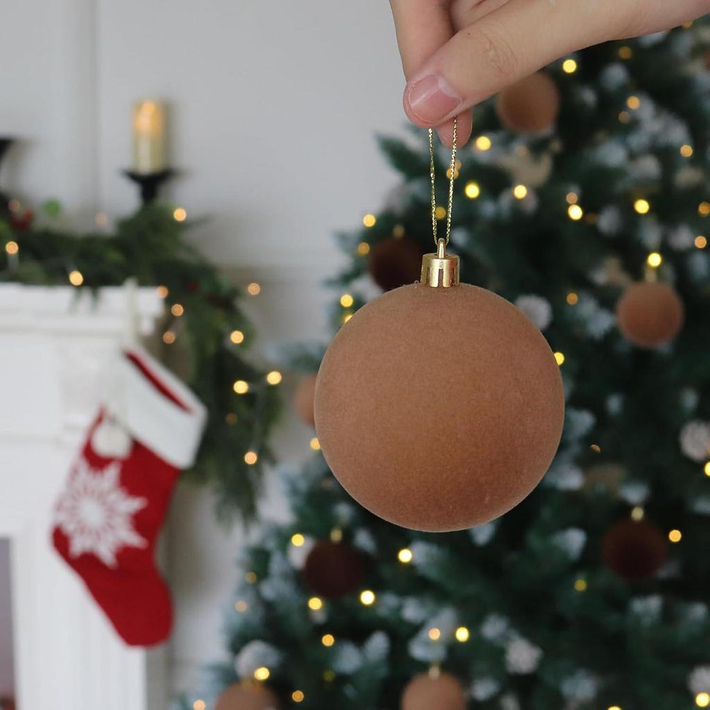 Velvet Christmas Ornament Set: DIY Flocking Decoration for Christmas Trees