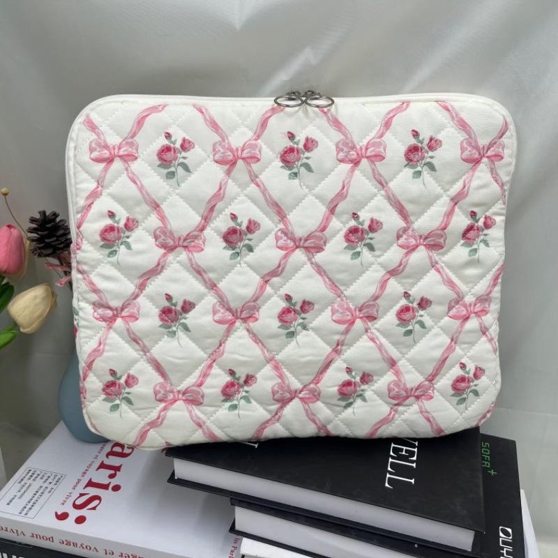Korean Floral Laptop Sleeve – 11, 13, 15 Inch Protection