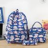 Cartoon Three-Piece Backpack Set Student Printed Schoolbag Women's Large Capacity Lightweight Backpack
