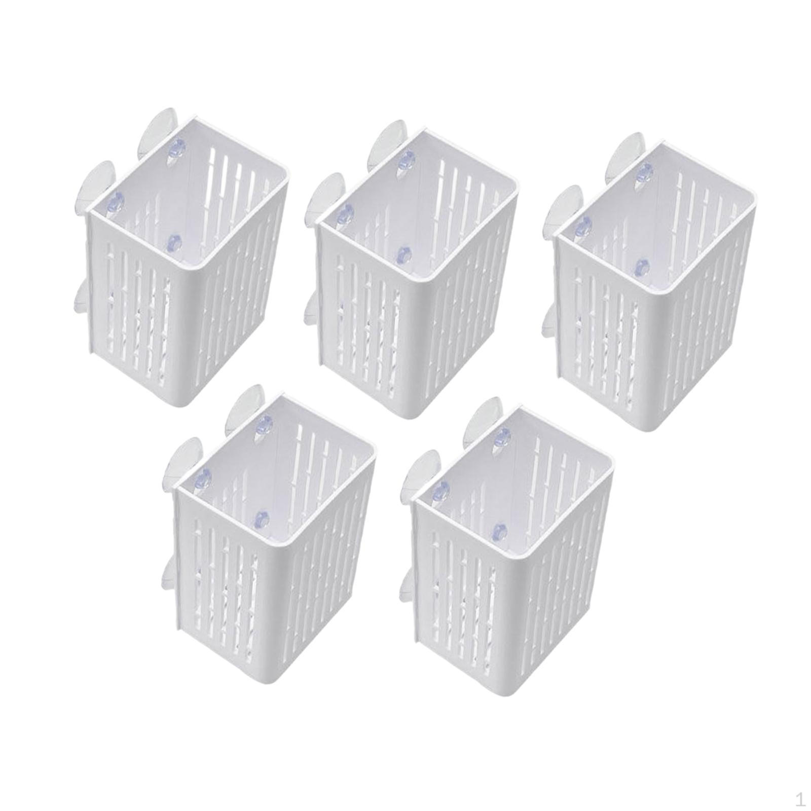 

5 Aquarium Planter Basket Holders, Space Saving Aquatic Plant Netting, Holders for білий