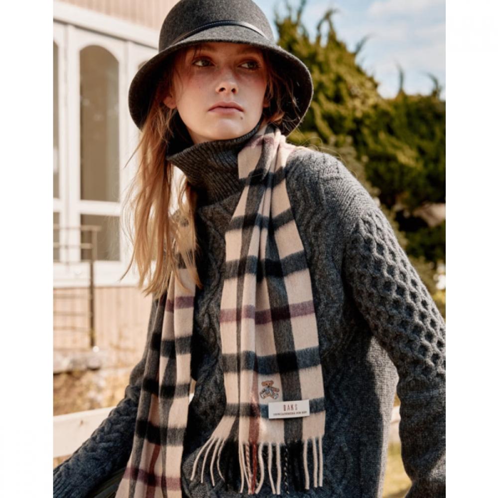 Daks Unisex Check Cashmere Scarf 100 Dcmu6f971w2
