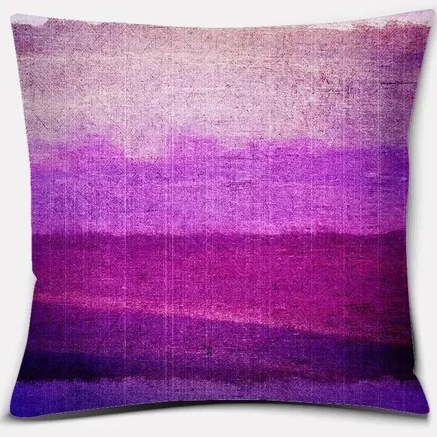 Purple Pattern Pillow Home Office Decoration Bedroom Sofa Car Cushion Cover