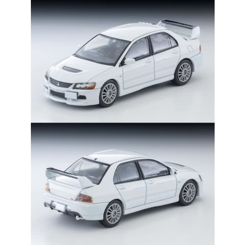 TOMYTEC Tomica Limited Vintage Neo 1/64 Scale LV-N349b Mitsubishi Lancer GSR Evolution IX MR (Pearl White) 2006 Model, Finished Model, 333401