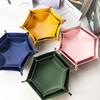 Dice Tray PU Leather Dice Folding Hexagon Tray Dice Coin Purse Holder for Home Bar Dice Games Like RPG DND Board Games