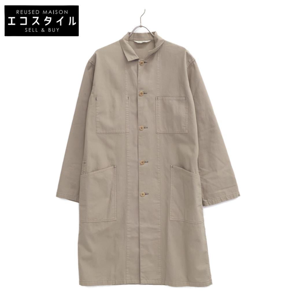 beautifulpeople 1025103051 Beige Cotton Back Logo Spring Overcoat/Shop Coat coat 38 beigeUsed