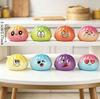 8 Funny Face Bun Squishy  Box Portable Fidget Toy Ease Office Commute Anxiety Cute Desktop Decor Gift