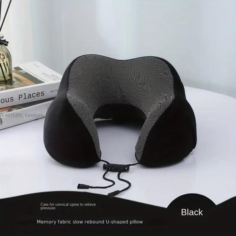 1pc U Travel Memory Cotton Pillow NeckMotor Cars And Aeroplanes NapMagnetic Fabric Ushaped