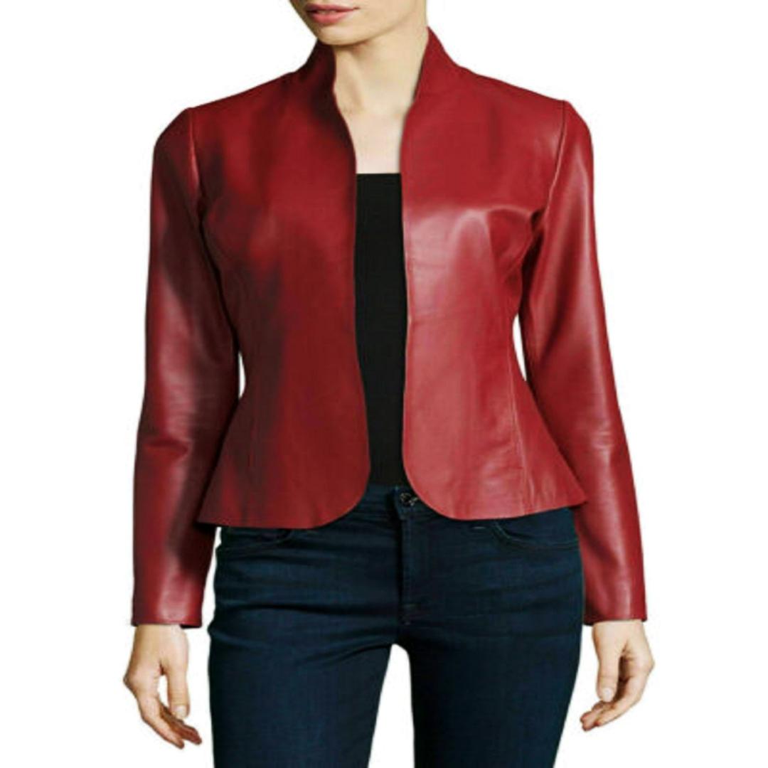 Noora Women`s Dark Red Lambskin Leather