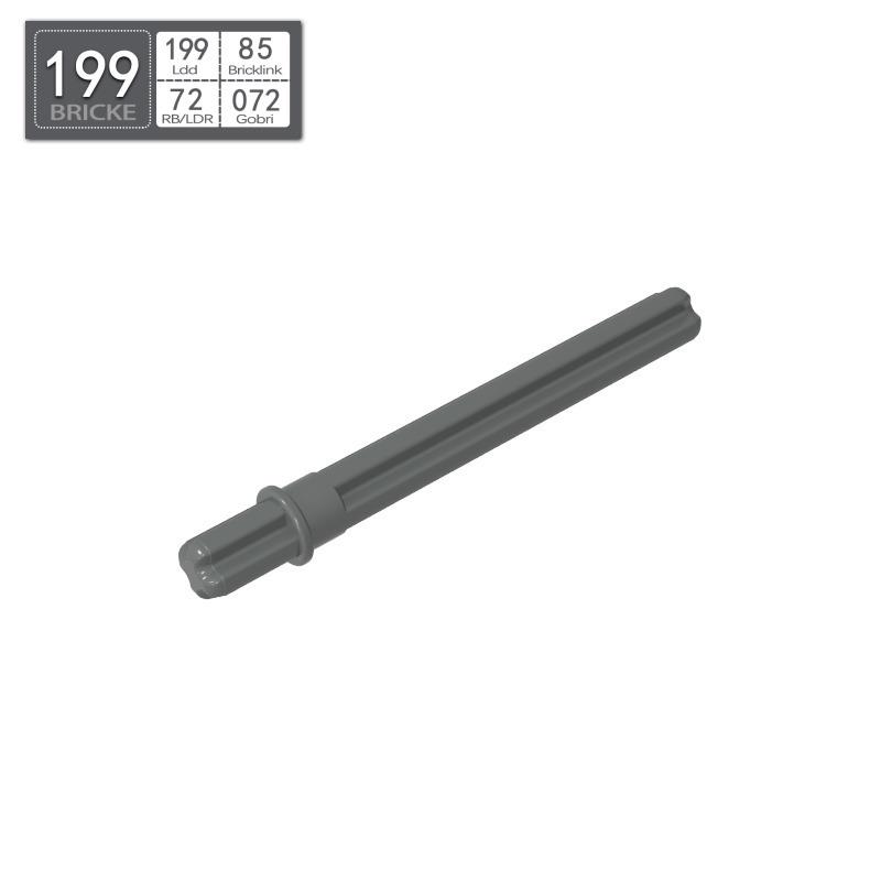 BRICKE Cross Axle with Stop, Length 43.5, Compatible with LEGO 59426 & 32209 Blocks Piece