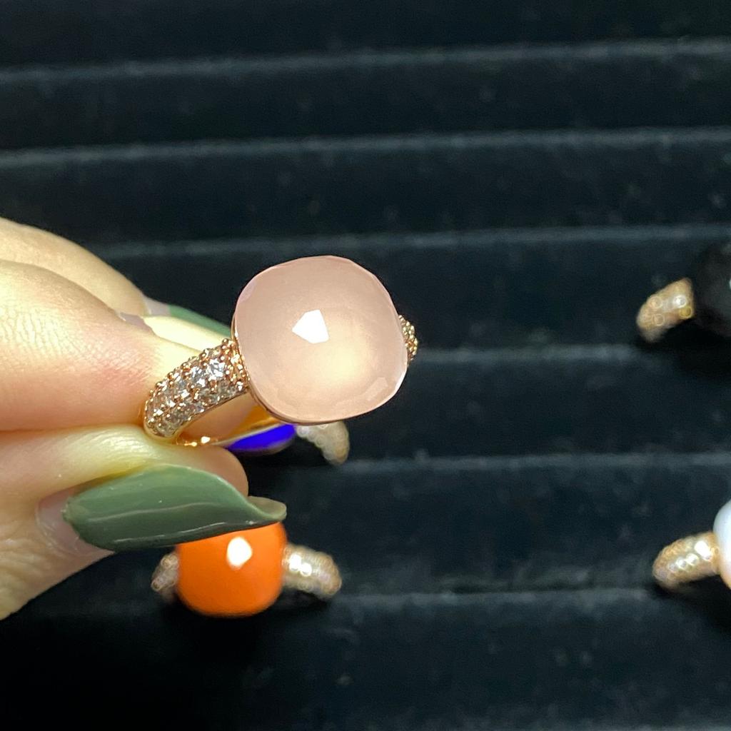 12 .6x6mm Inel Clasic Stil Bomboane Inel Zircon Plat Natural Roz Inel Cristal Pentru Femei Petrecere De nunta Bijuterii de modă Cadou