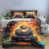 Steam locomotive and flames. Bedding sets Duvet cover sets Duvet covers Pillowcases(1 * Duvet Cover 2 * Pillowcases without duvet insert)