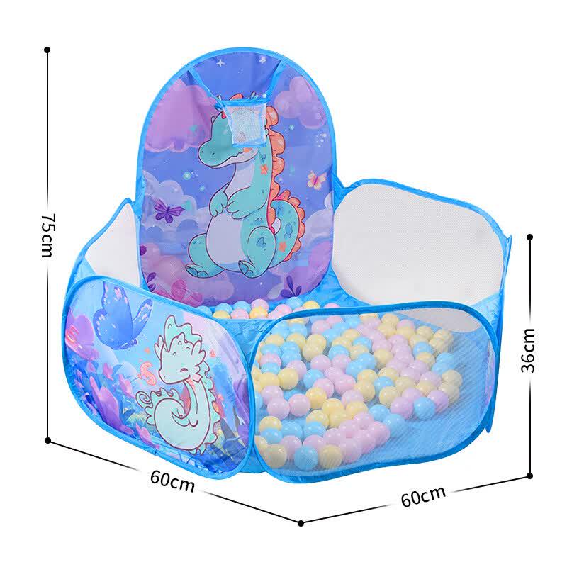 Foldable Kids Ball Pit with Basketball Hoop