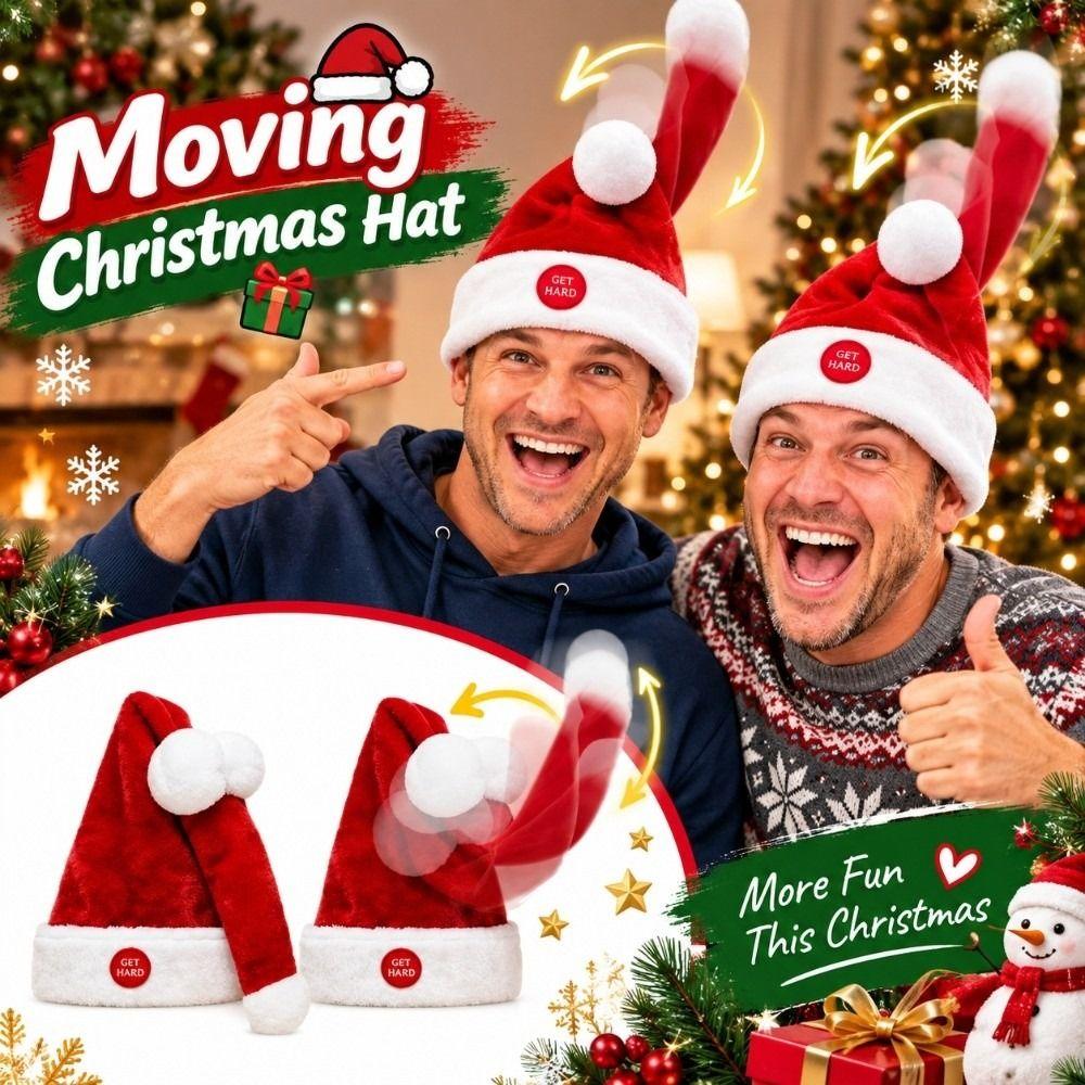Motorisierte Bewegungs Elektrische Weihnachtsmütze Verstellbare Passform Schwingendes Musikalisches Spielzeug Hut Geschenketausch