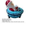 Yousheng Christmas Santa Bubble Bath Lamp Reading Book Santa Claus LED Night Light Home Office Holiday Party Desktop Decoration Book Lover Gift