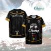 Thailändsk Fotbollströja Chang Beer Elefanttryck Andningsbart Nät Casual Fotbollstop För Thailandsfans Herr Dam T-shirt Kläder