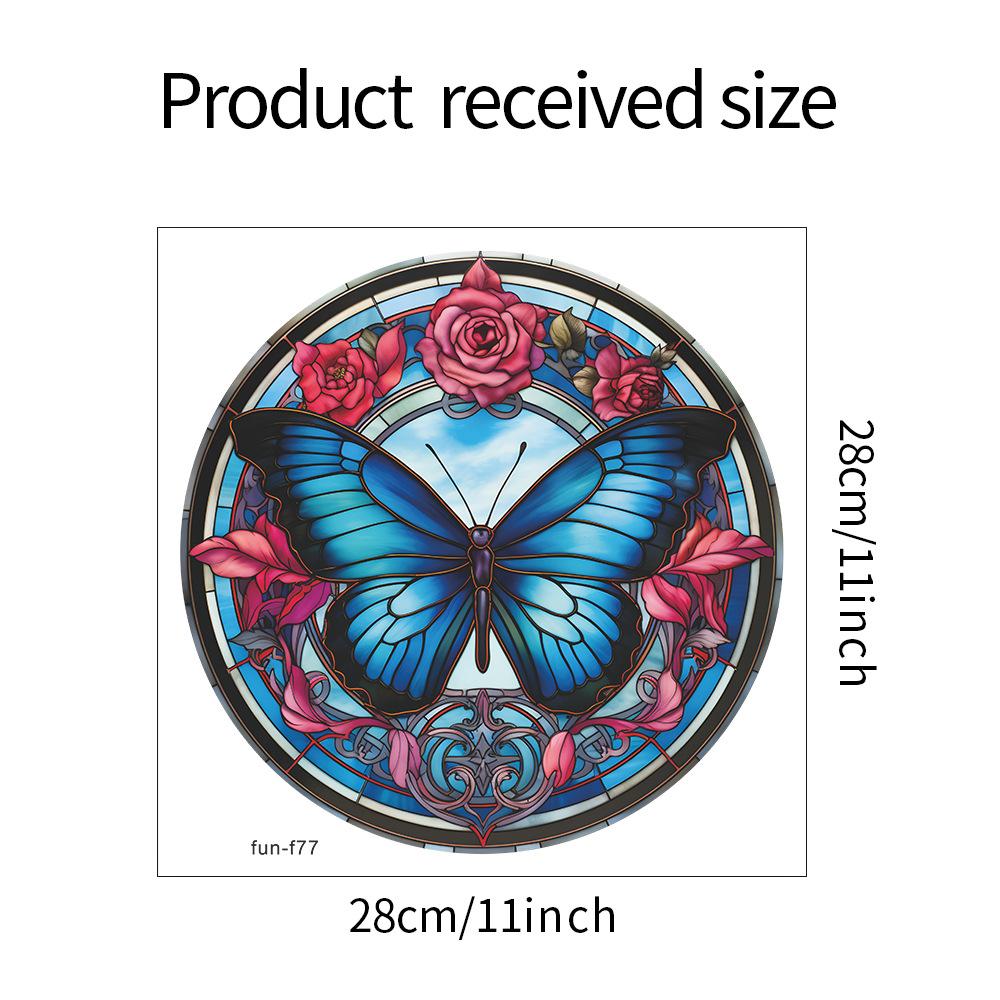 

Круглые бабочки цветы стеклянные двери и окна ландшафтный дизайн дома наклейки на окна электростатические УФ 28*28CM/fun-f77