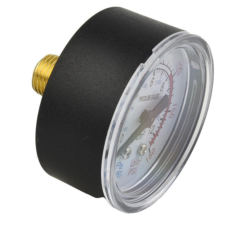 Air Pressure Gauge 50mm 1/4 0-180 PSI 0-12 Bar Manometer For Air Compressor