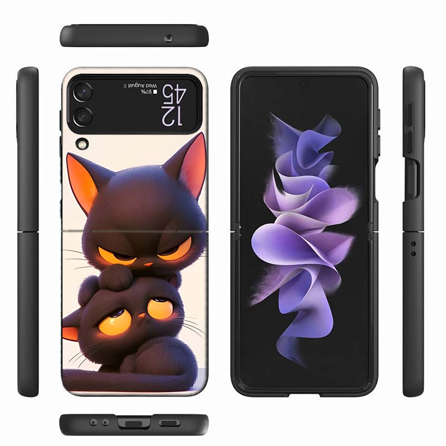 Compass Map Voyage Phone Case For Samsung Z Flip 6 7 5G Z Flip 5 Galaxy Z Flip 3 4 5G ZFlip Shockproof Hard Cover TPU PC Coque C