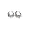 Punk Metal Irregular Hollow Silver Color Earrings For Women Minimalism Spiral Hoop Earrings Party Jewelry Accessories Gifts