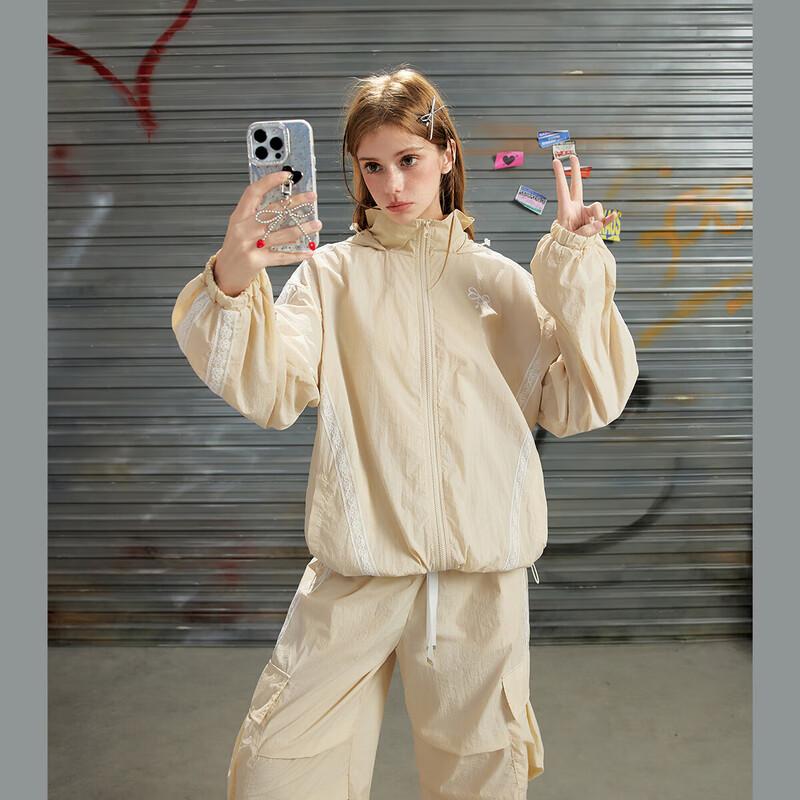 UNIFREE Lace Splice Hooded Jacket S