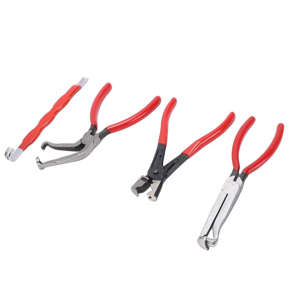 4pcs Electrical Disconnect Pliers Set Automotive Electrical Plug Disconnect Tool for Automotive Car Truck SUV Red