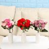 30cm 9 head Vase Vintage Wedding Party Decoration  Artificial Flowers  Silk Peony  Rose bouquet