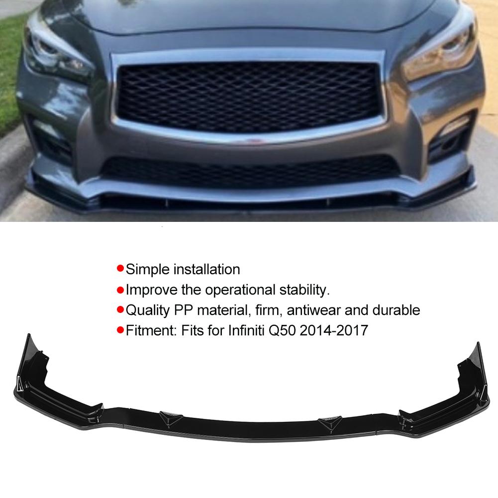 Front Bumper Lip Spoiler Diffusers Body Shovels Protector Fits for Infiniti Q50 20142017