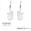 Skyrim Unalome Lotus Flower Dangle Earrings Stainless Steel Yoga Buddhism Pendant Drop Earring Spiritual Jewelry Gift for Women