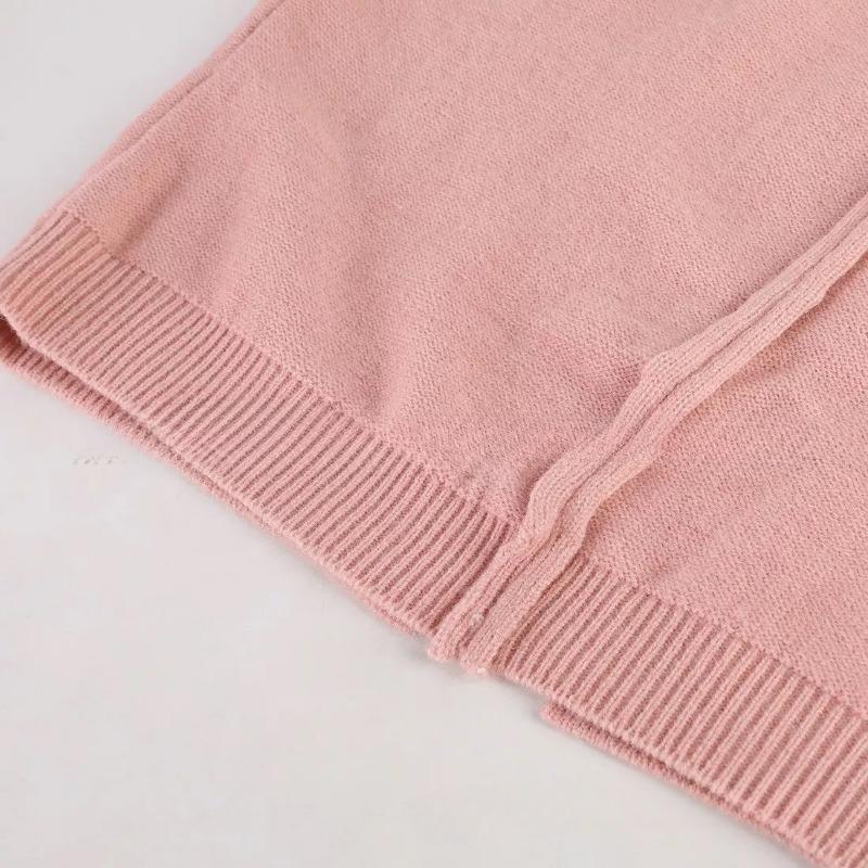 Hooded Knit Temperament Commuter Bat Shape Soft Loose Back Splicing Sweater