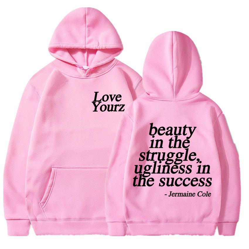 J Cole Dreamville Love Yourz Lyrics Print Hooded Vintage Fashion Sweatshirt Men Women Oversized Loose Hoodie Harajuku Streetwear
